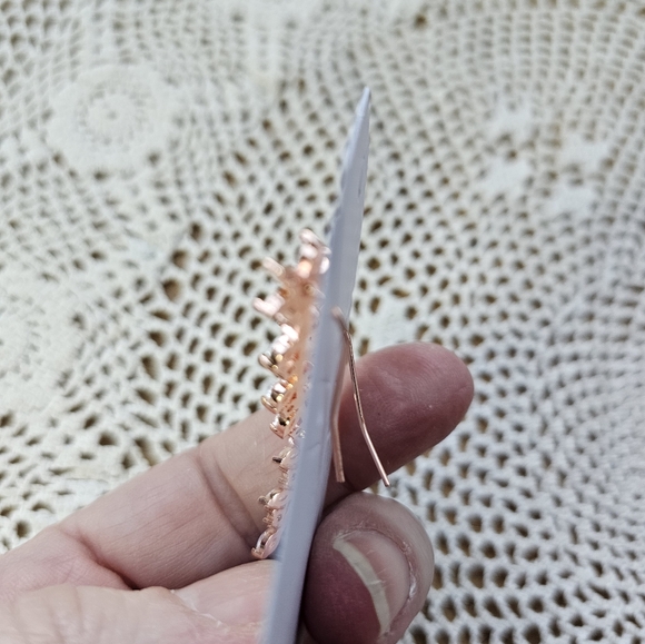 Vine Climber Earrings for Women - Rose Tone New - Picture 4 of 6